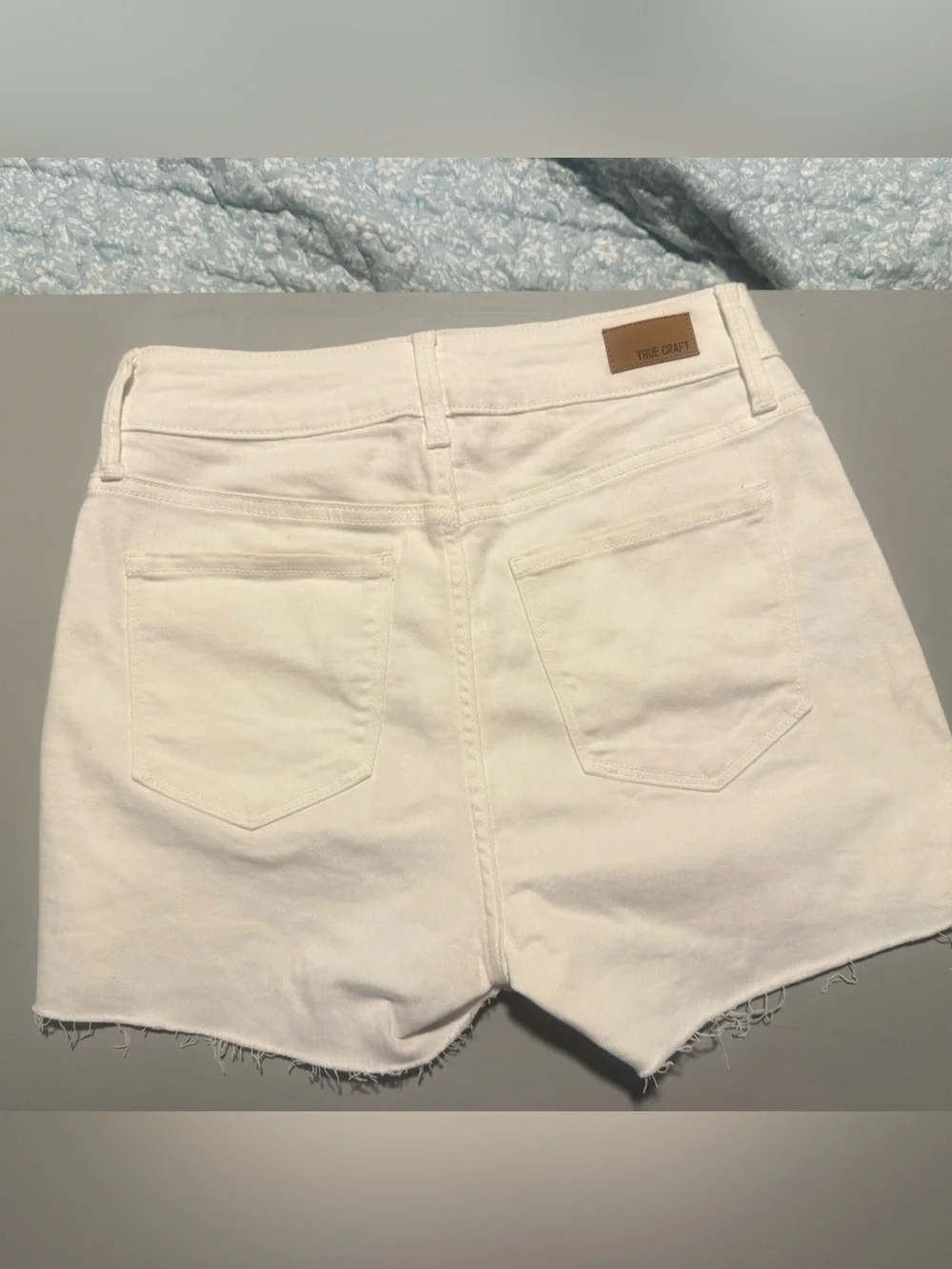 White High-Rise Denim Shorts - Picture 2 of 4
